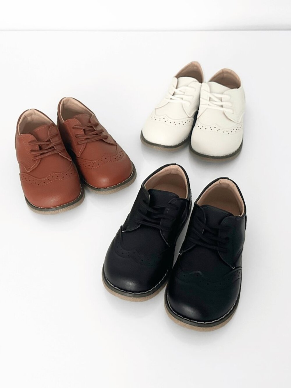 NWT Handsome Boys Classic Oxfords Baby Toddler Kids Children's Shoes Black 11 - Picture 3 of 3